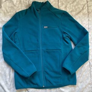 Figs on shift fleece blue jacket